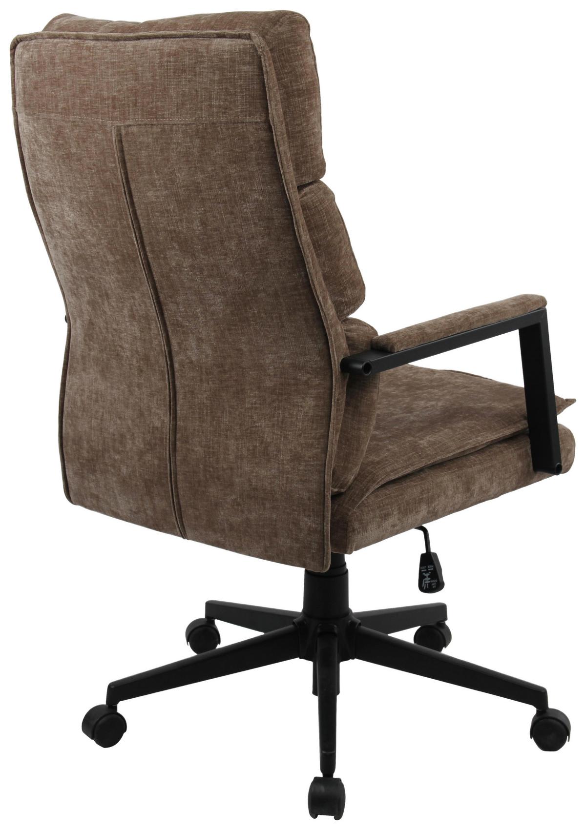 FOTEL SZEFA DORA - czarny/szary, Modern, tworzywo sztuczne/metal (58/110-120/62cm) - MID.YOU