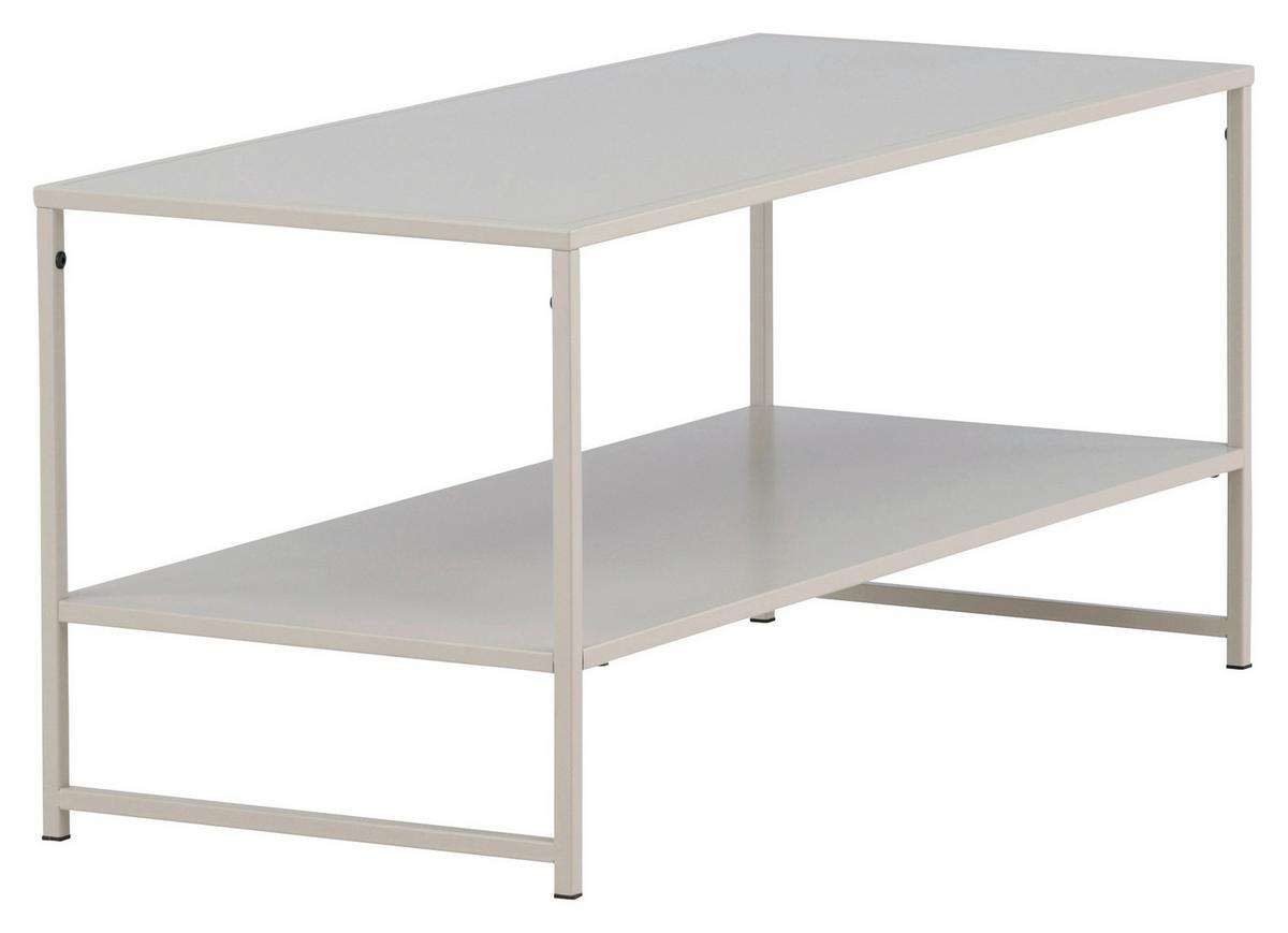 COUCHTISCH STAAL - Beige, Design, Metall (102/43/45cm) - Livetastic