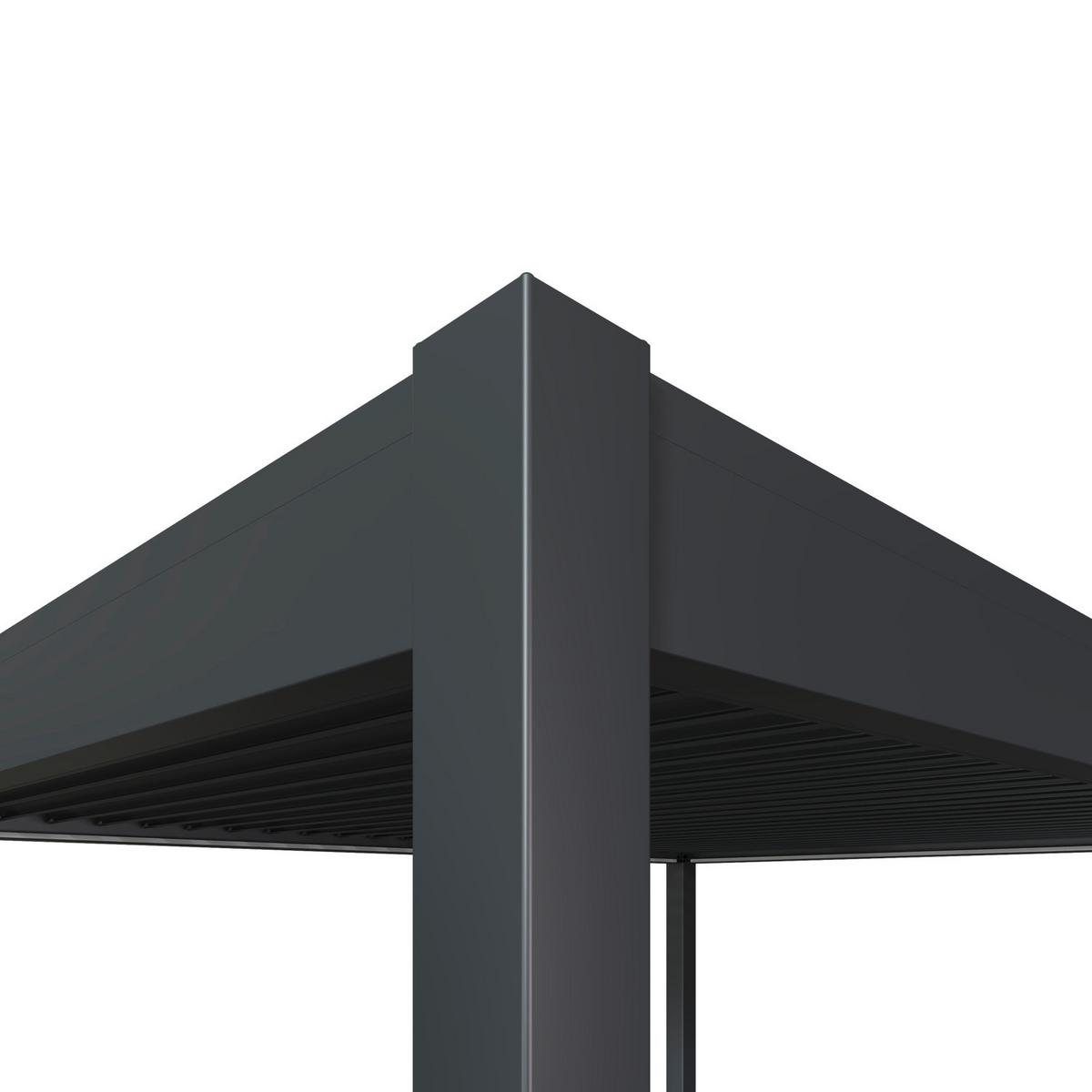 PERGOLA DELUXE 3,6X5,3M ANTHRAZIT - Anthrazit, Basics, Metall (530/255/360cm) - Gardenson