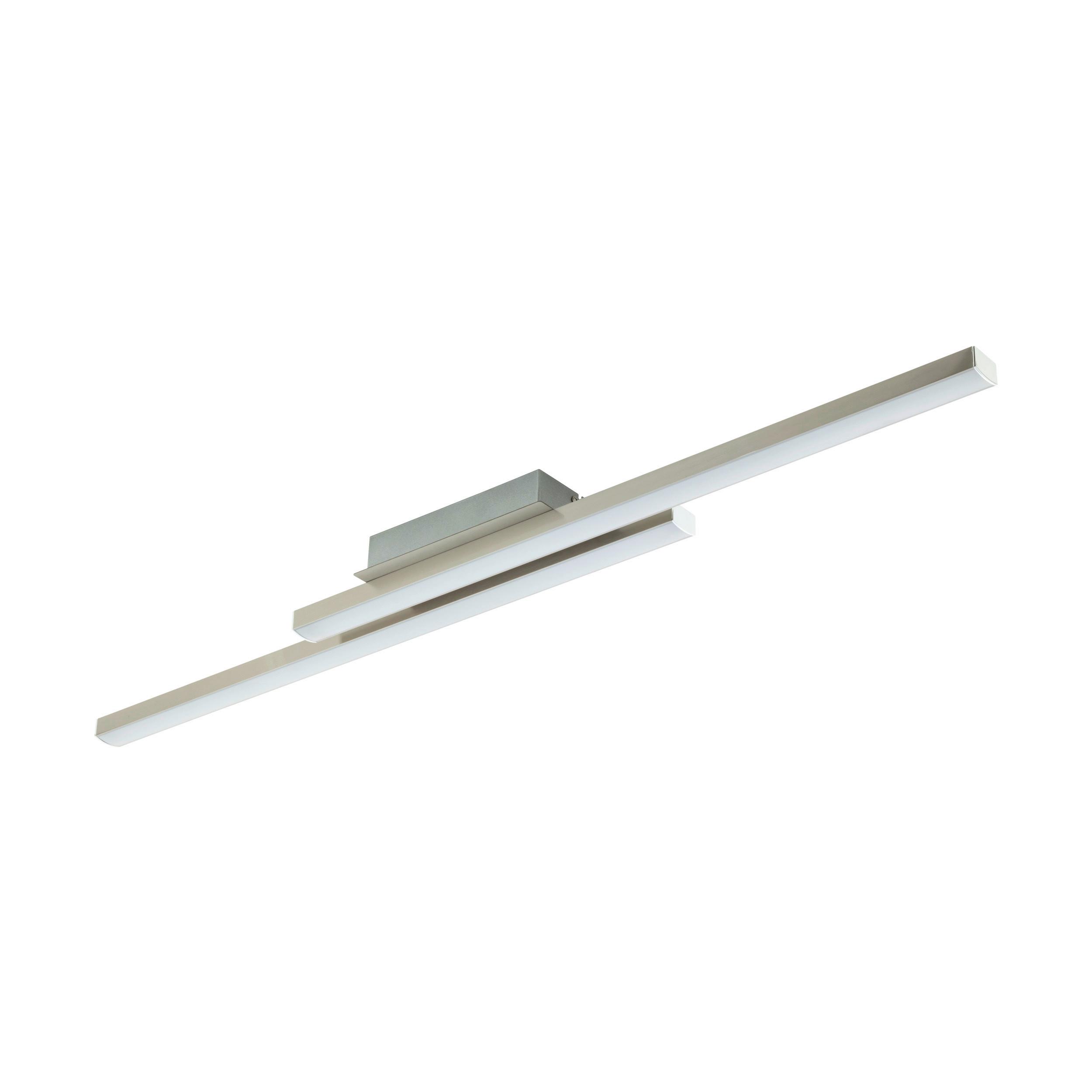Led-deckenleuchte 900076* Fraioli-Z - Weiss/Nickelfarben, Design, Kunststoff/Metall (105,5/12/6,5cm) - Eglo