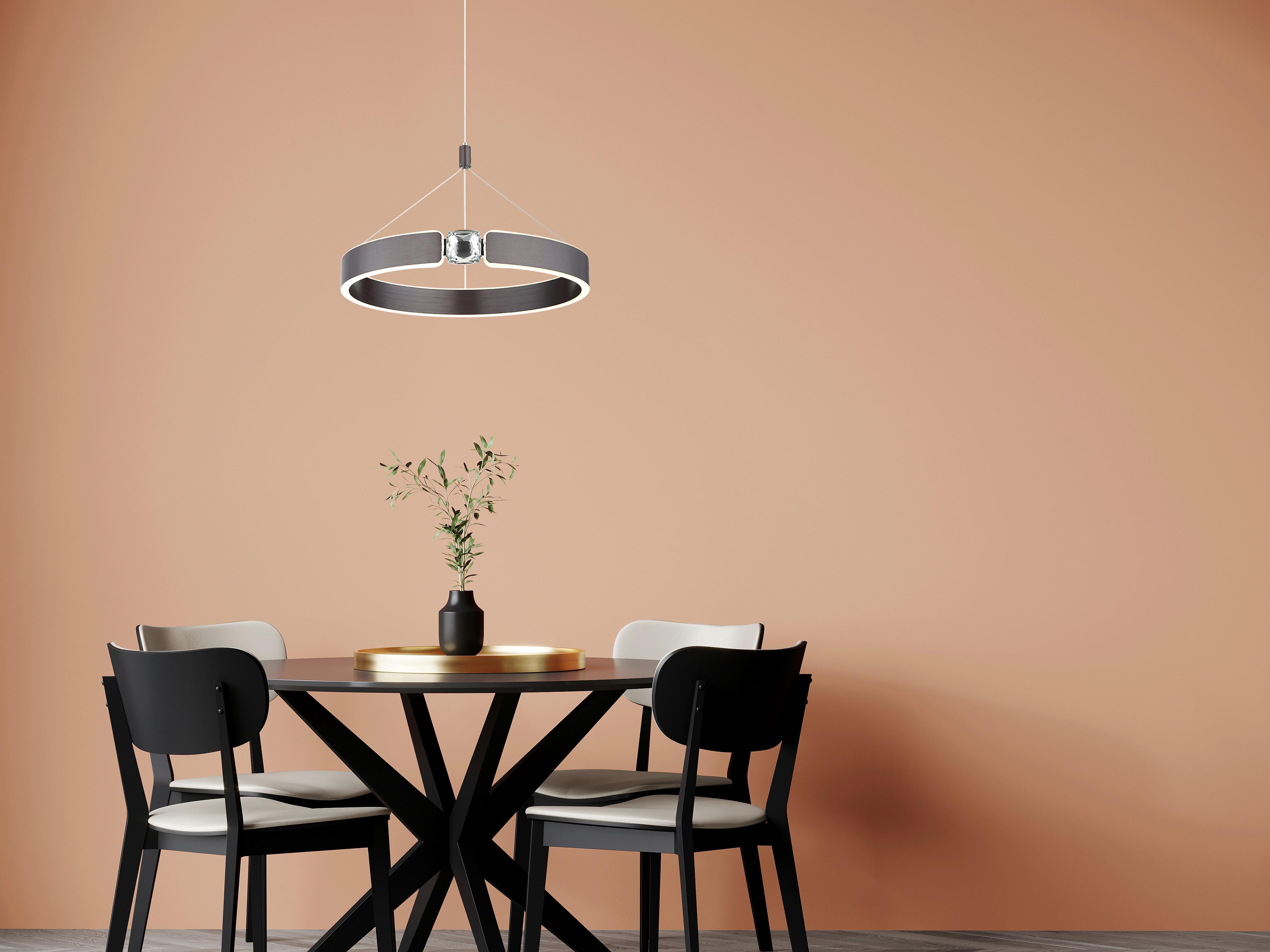 LED-HÄNGELEUCHTE 67349H1 HENDRICKS - Klar/Opal, Design, Glas/Kunststoff (40/125cm) - Globo