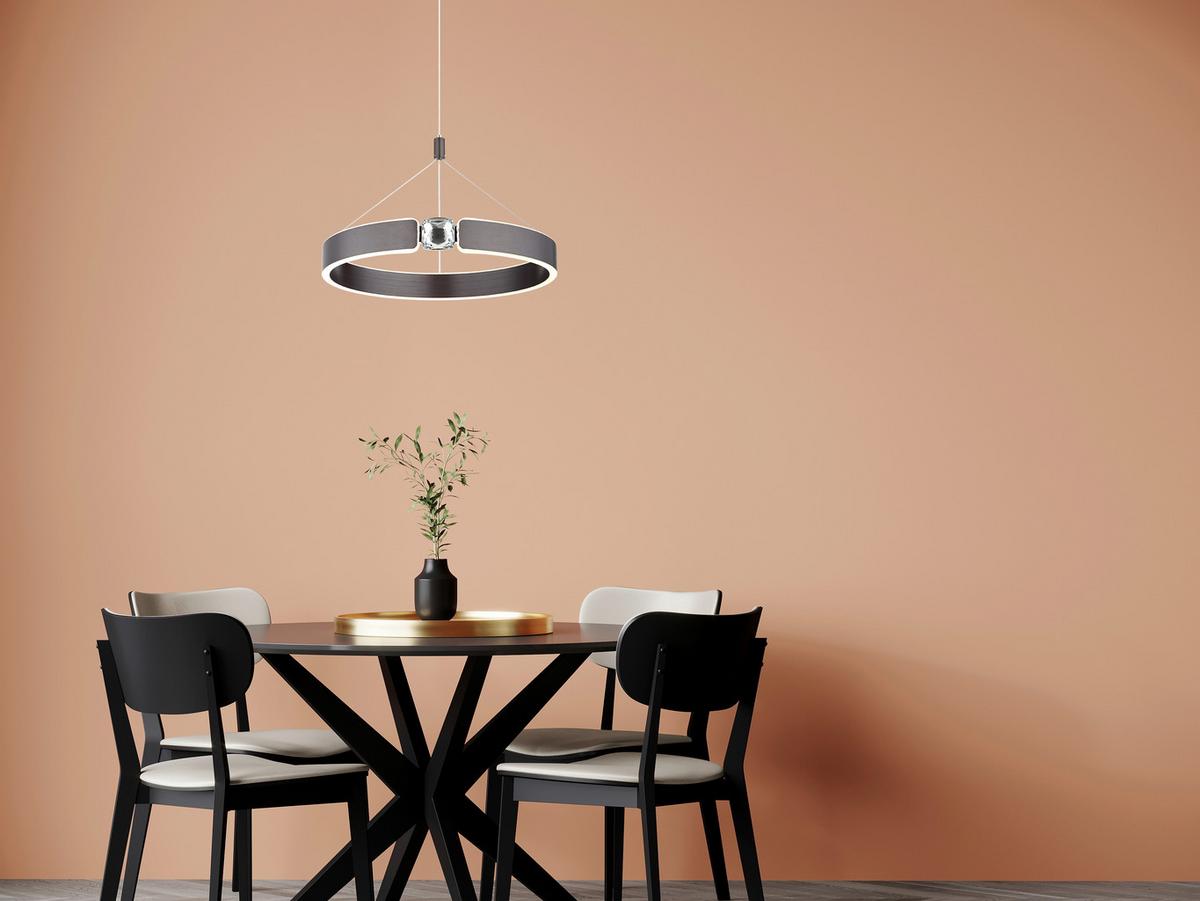 LED-HÄNGELEUCHTE 67349H1 HENDRICKS - Klar/Opal, Design, Glas/Kunststoff (40/125cm) - Globo