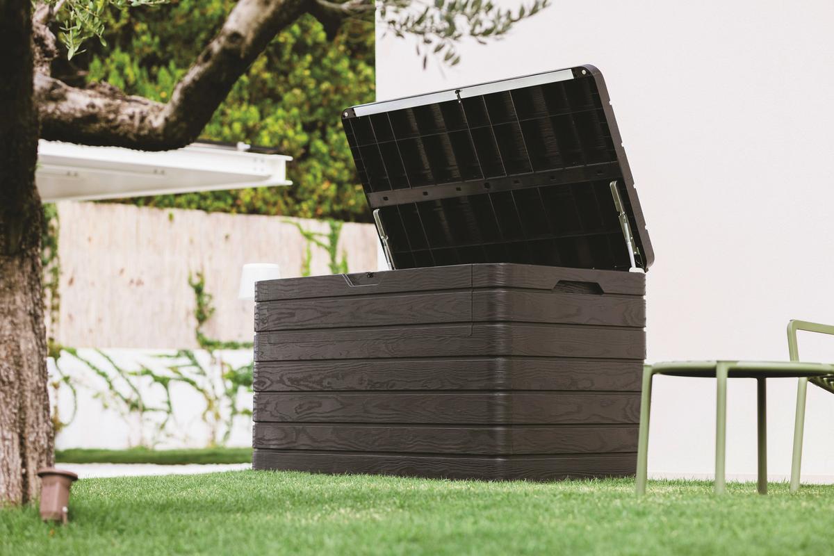 Kissenbox Dolomiti Anthrazit Kunststoff - Anthrazit, Basics, Kunststoff (146/85/82cm) - Mömax