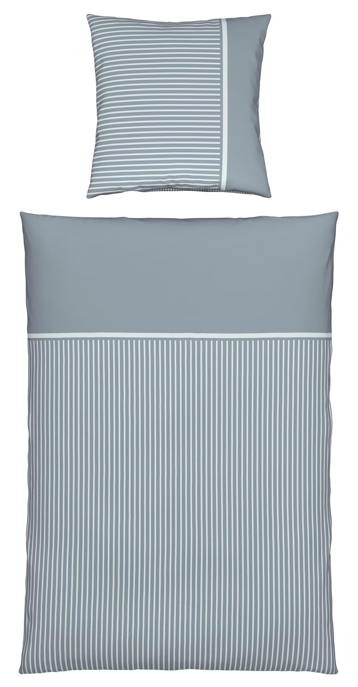 Bettwäsche Johannes Graublau ca. 135x200cm - Graublau, KONVENTIONELL, Textil (135/200cm) - Mömax