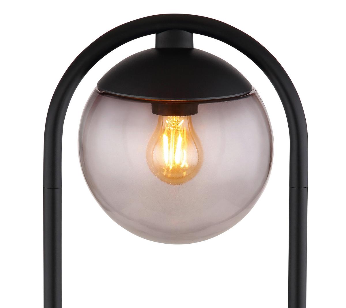 AUSSENSTEHLEUCHTE 31813 - Schwarz, Basics, Glas/Metall (32/100cm) - Globo