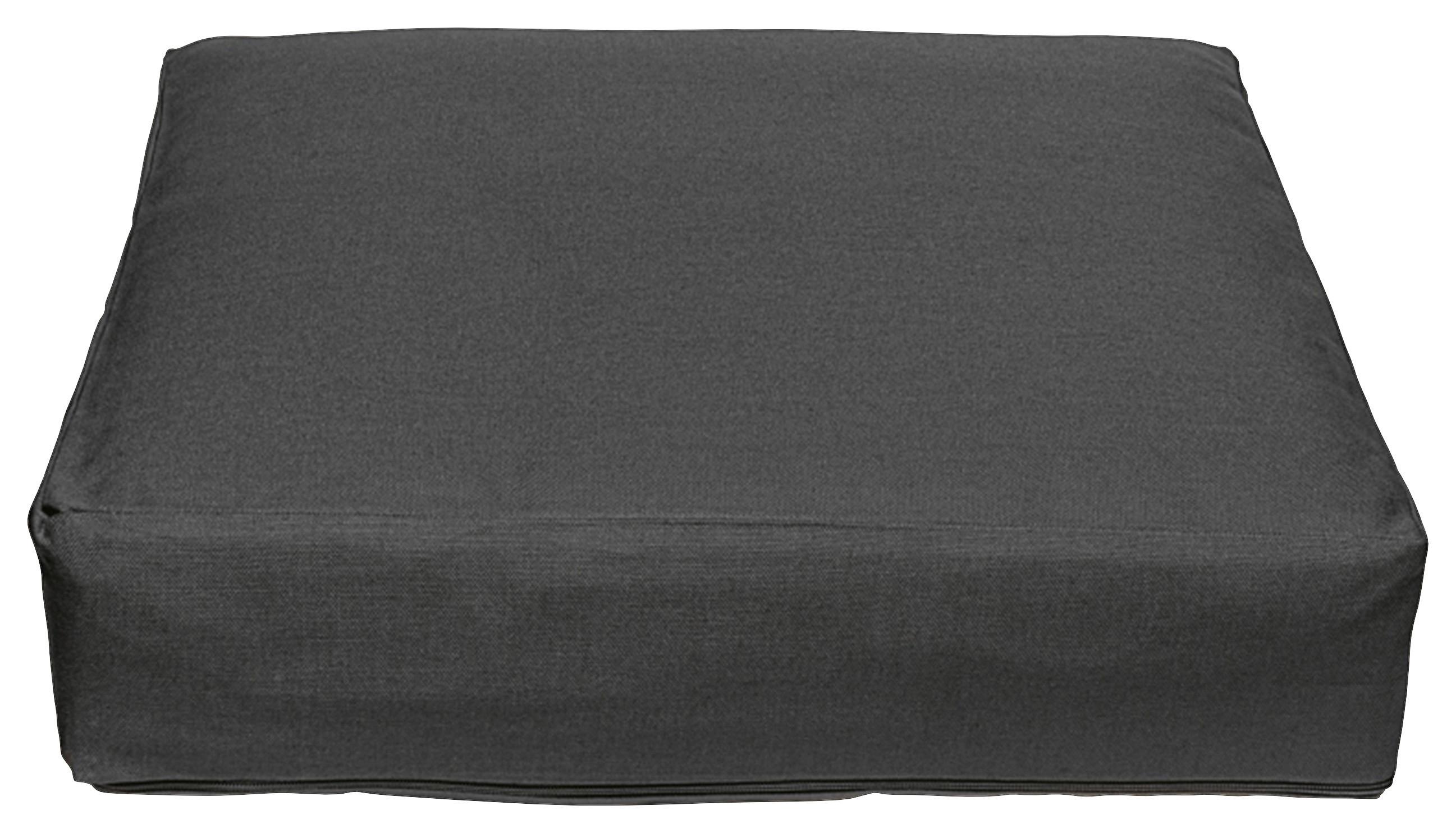 Boxkissen Lars in Anthrazit ca. 40x40x8cm - Anthrazit, KONVENTIONELL, Textil (40/40/8cm) - Mary's
