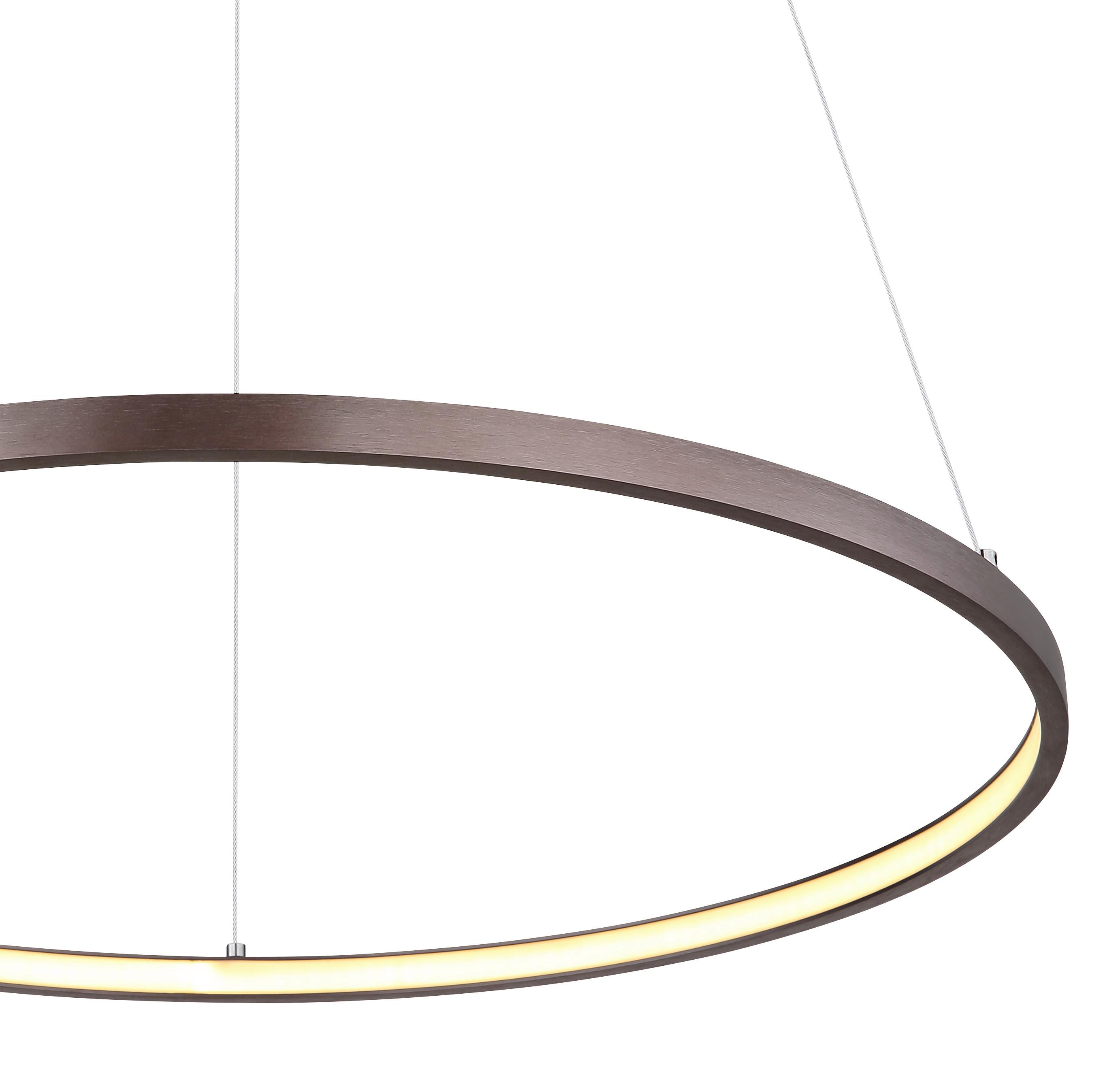 Led Luster 67192-29br - opal/braon, Dizajnerski, metal/plastika (60,5/120cm) - Globo