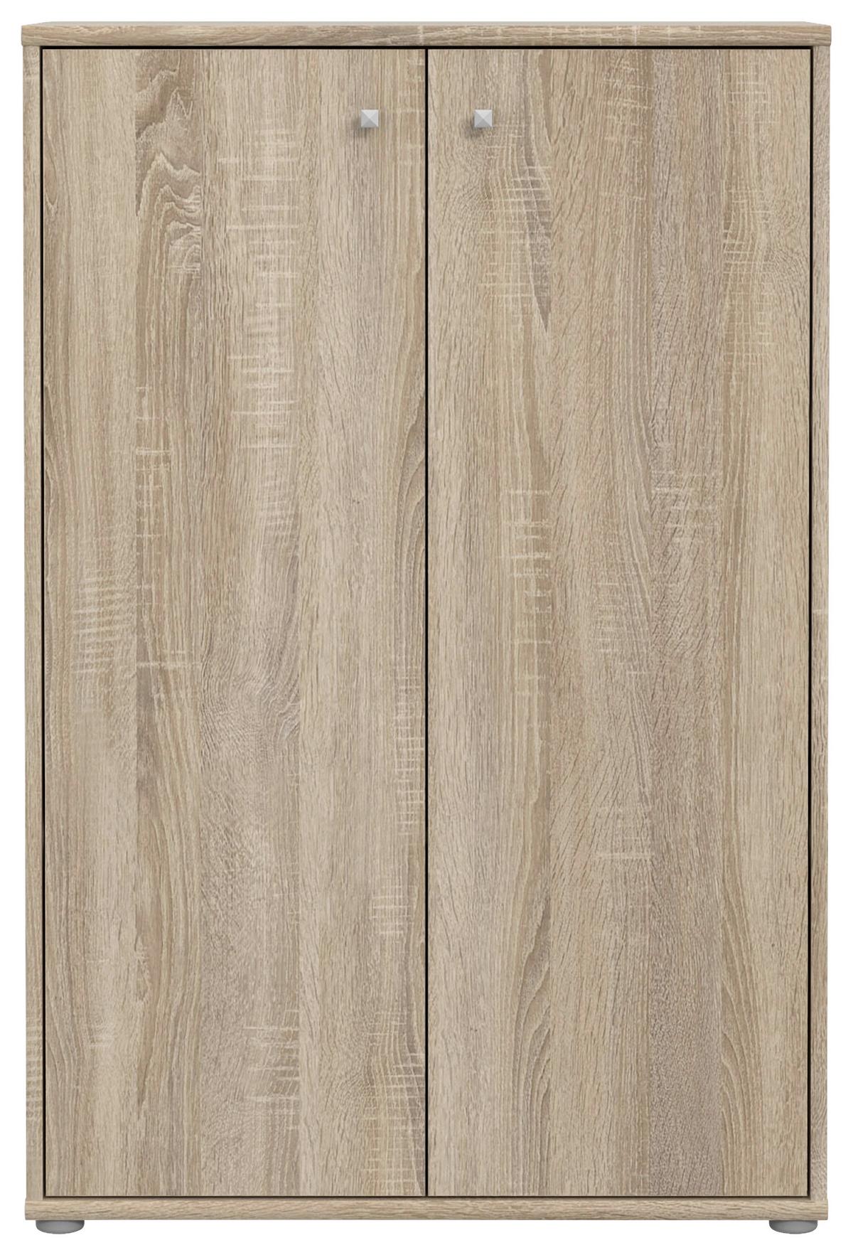 Komoda Tempra 2, Barva Hrasta - barve aluminija/hrast sonoma, Design, umetna masa/leseni material (73,7/111,1/34,8cm)