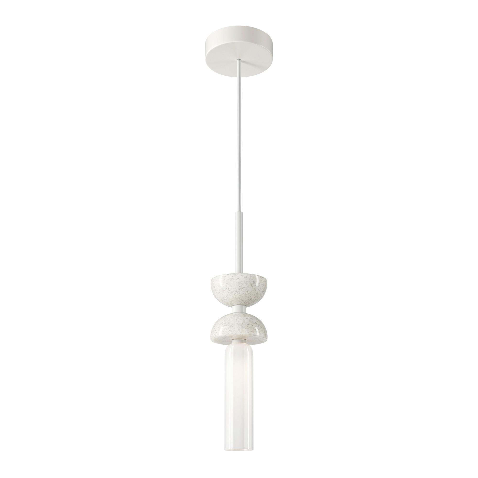 Pendelleuchte Mod178pl-01w - Weiss, Design, Stein/Metall (10/336.5cm) - MAYTONI