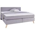 Boxspringbett Grau 160x200cm - Eichefarben/Grau, MODERN, Karton/Holz (206/160/100cm) - Modern Living