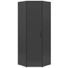 Dulap pe colț MULTI - grafit, Modern, material pe bază de lemn (71,5/71,5cm) - Modern Living