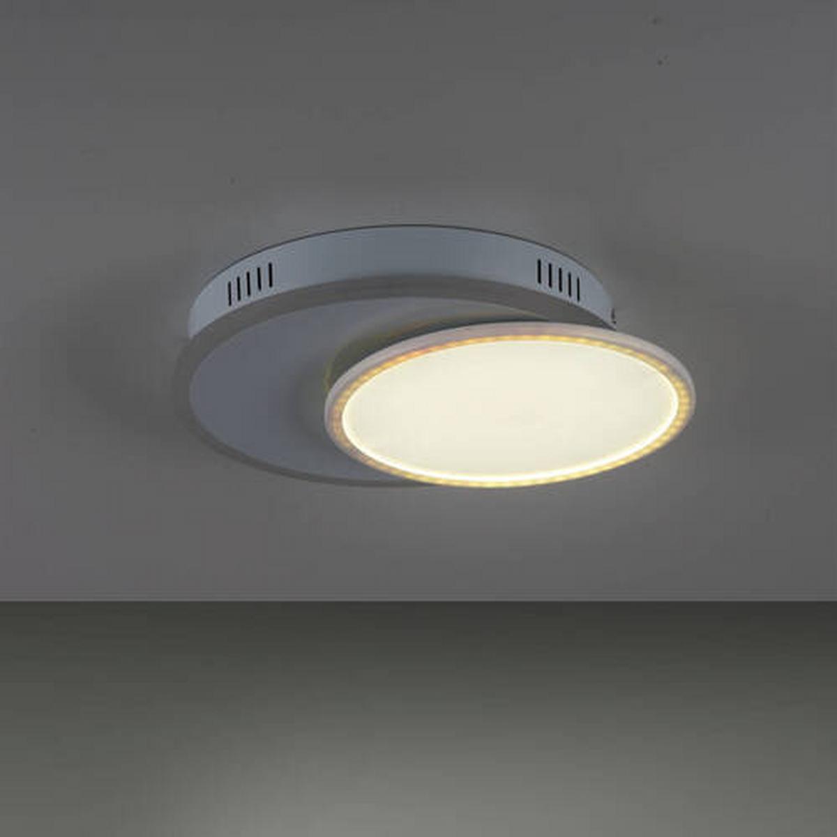 LED-Deckenleuchte Arenda Weiß max. 16 Watt - Weiß, Design, Kunststoff/Metall (45/33/7,5cm)