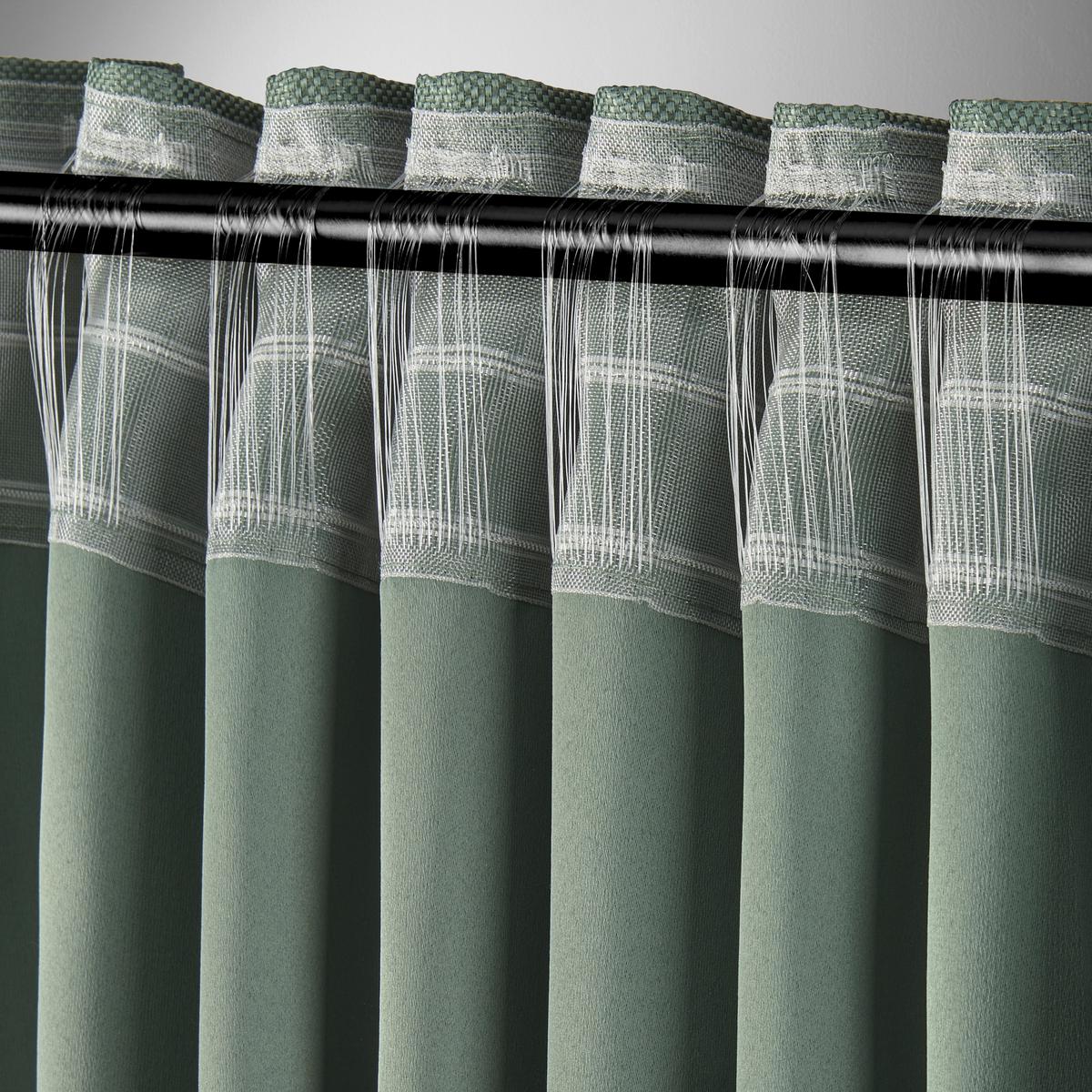 Verdunkelungsvorhang Roman in Grün ca. 135x255cm - Grün, MODERN, Textil (135/255cm) - Premium Living