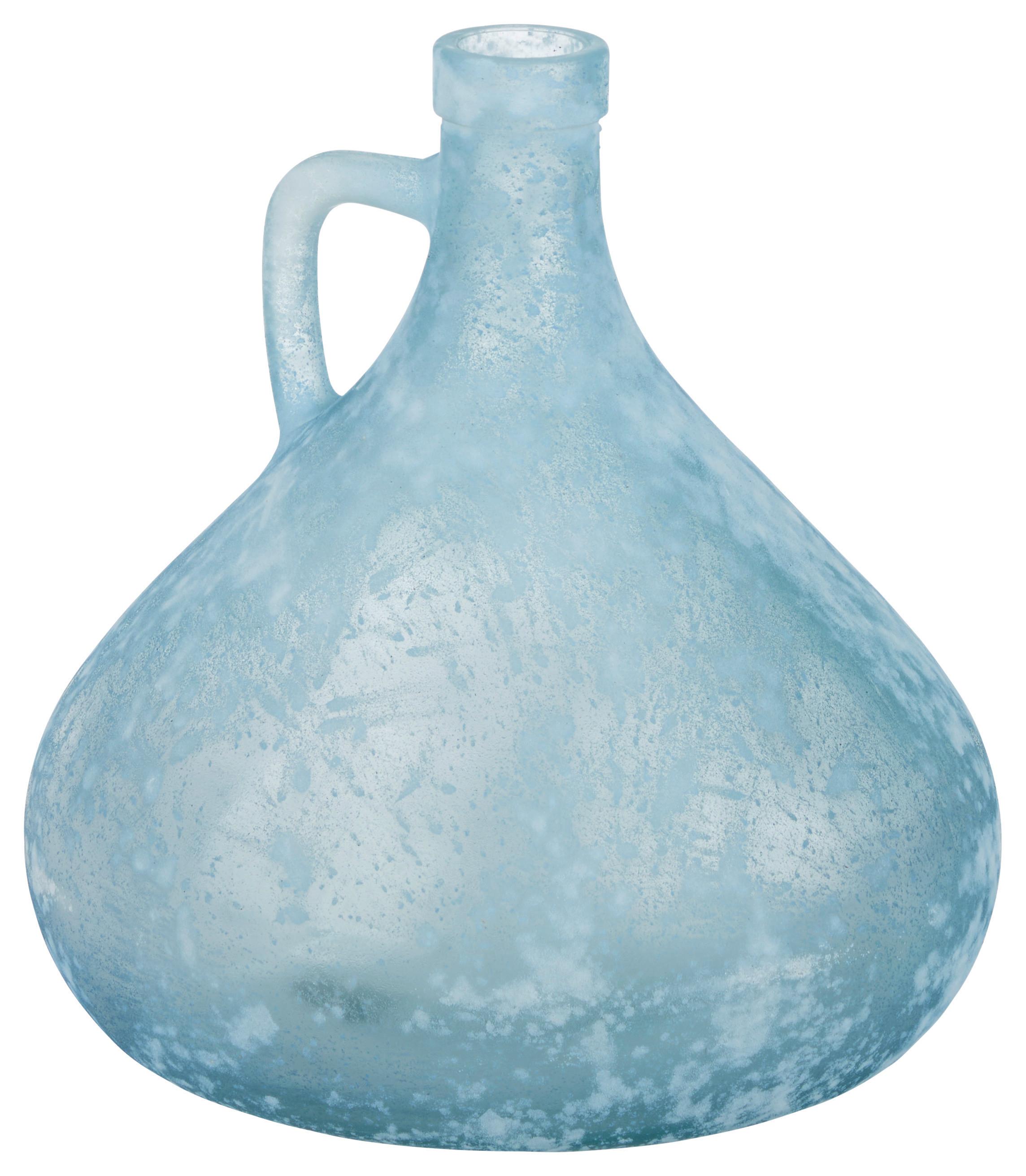 Vaza Jarron - modra, steklo (17,5/18cm) - Premium Living