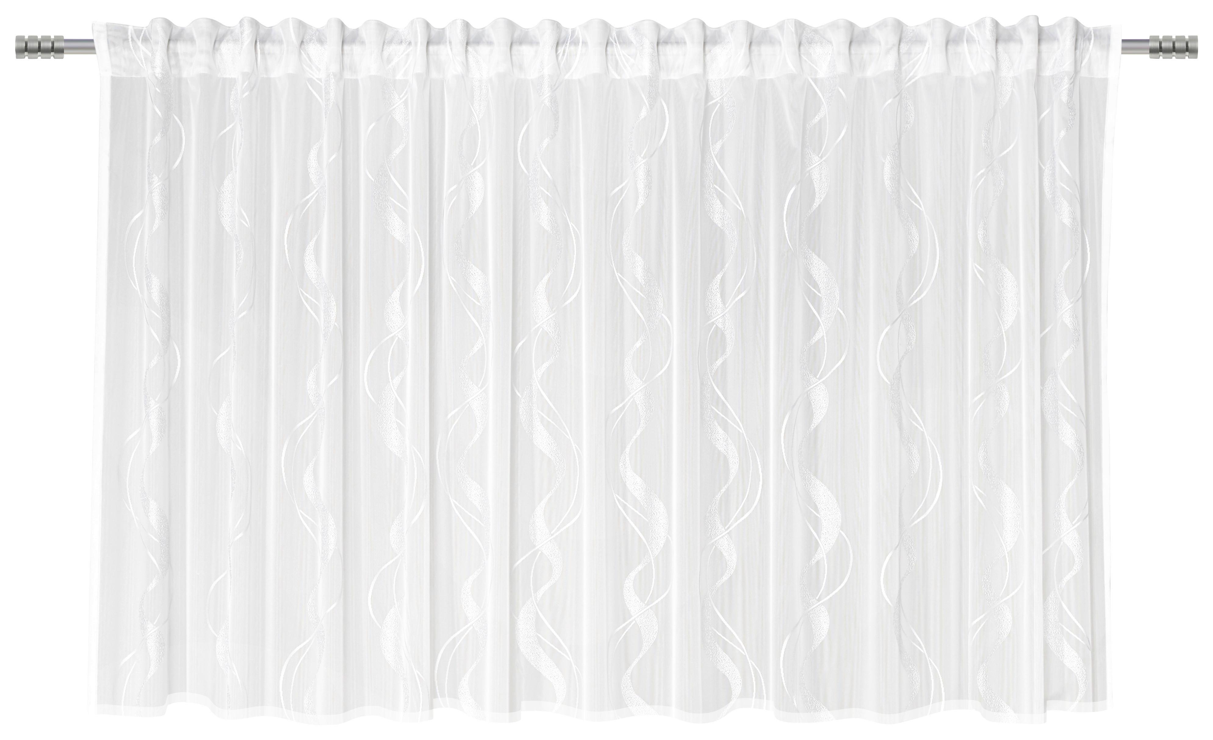 Končana Zavesa Wave - bela, tekstil (300/145cm) - Modern Living