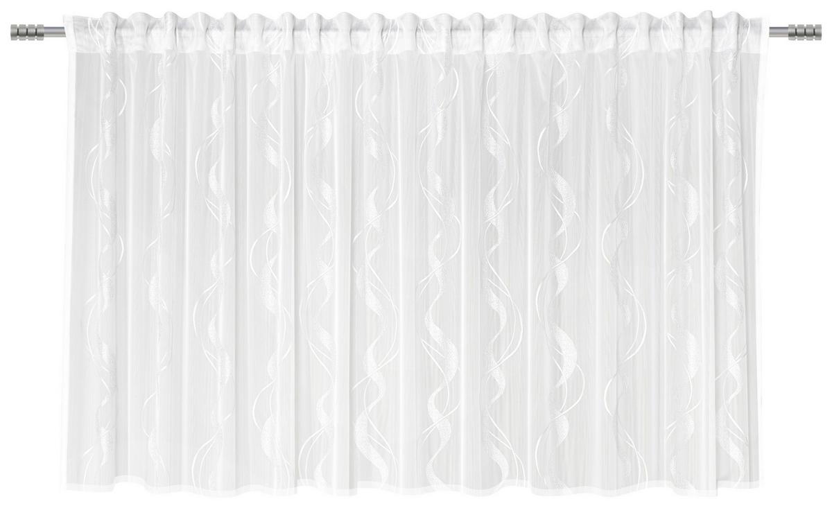 Končana Zavesa Wave - bela, tekstil (300/145cm) - Modern Living