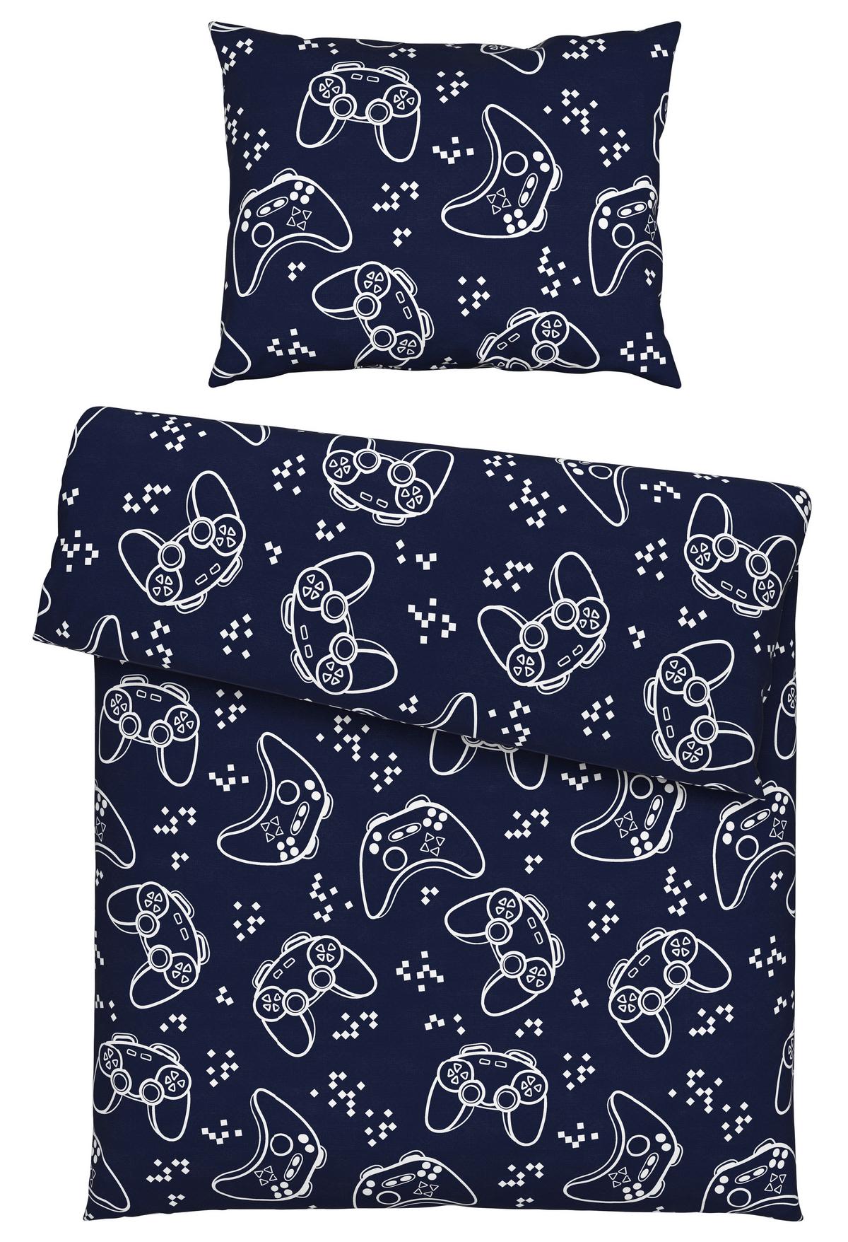 Jugendbettwäsche Gaming Blau ca. 140x200cm - Blau, Textil (140/200cm) - Modern Living