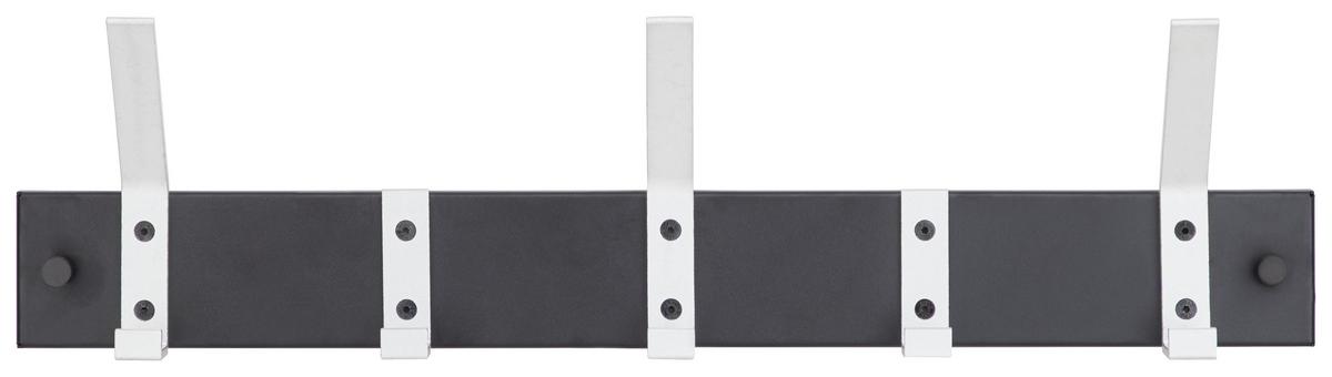 Vješalica Pat 5 - crna/boje aluminija, Moderno, metal (50/14/8cm) - Modern Living