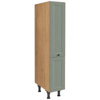 Apothekerschrank Cascada Grün - Eichefarben/Schwarz, MODERN, Holzwerkstoff/Metall (30/168/58cm) - Nobilia