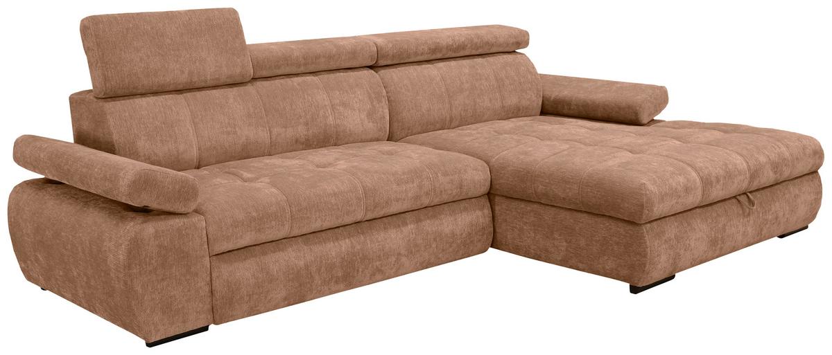 Kutna Garnitura Vegas - crna/terakota, Design, drvo/tekstil (294/173cm) - Modern Living