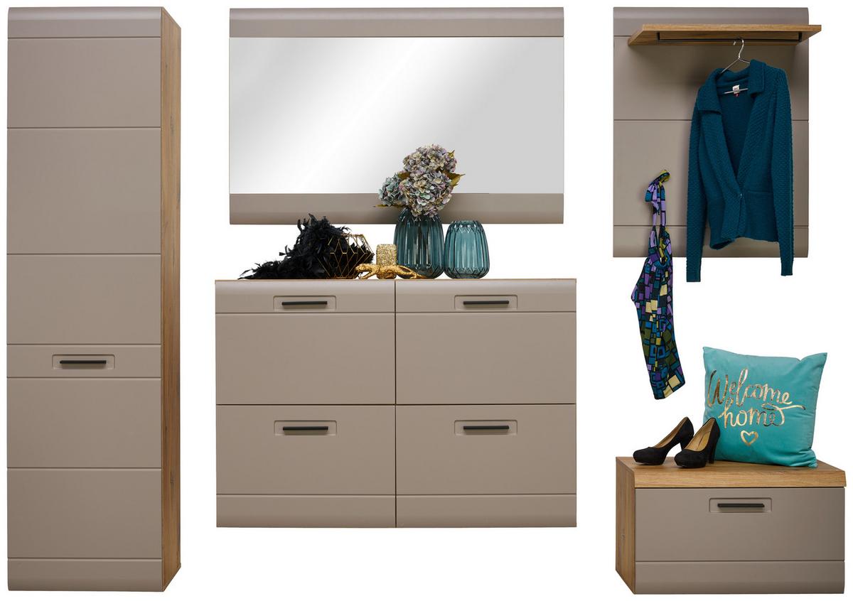 Panou cuier AURIS - culoare lemn stejar/gri, Modern (70/90/30cm) - Modern Living
