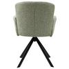 STOL MED ARMSTÖD NORA - grön/svart, Modern, metall/trä (61/87/65cm) - Premium Living