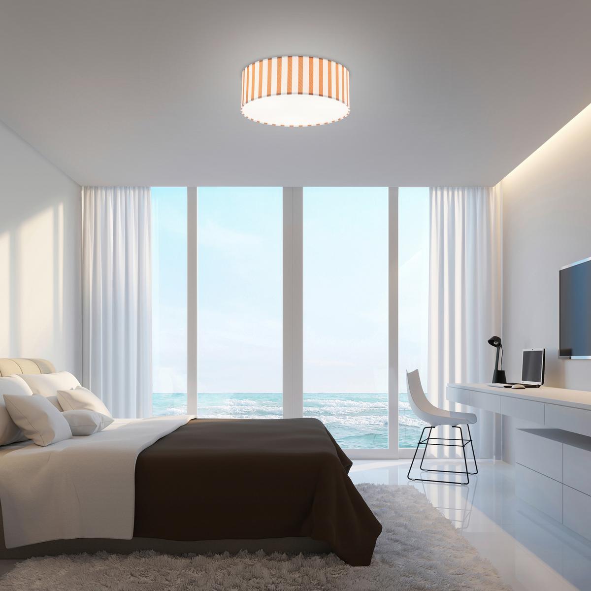 LAMPA SUFITOWA NEELE - kolor naturalny/brązowy, Modern, tworzywo sztuczne/metal (37/13cm) - Novel