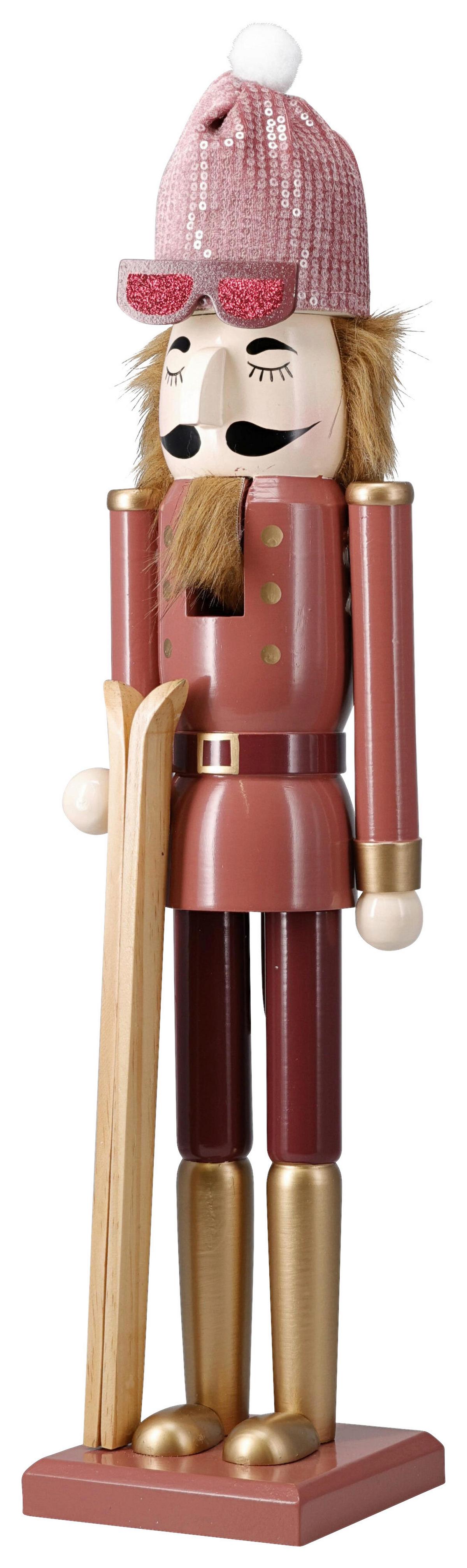Nussknacker Finn diverse Farben - Bordeaux/Goldfarben, Basics, Holz (10.5/50/11.5cm)