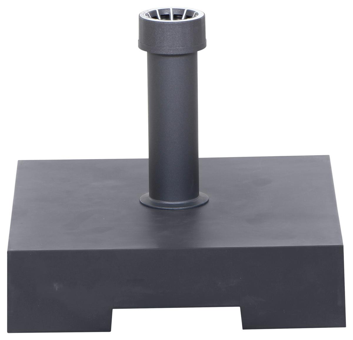 Schirmständer Kunstoff / Beton für DM  2,1-5,4 cm - Anthrazit, KONVENTIONELL, Kunststoff/Stein (40/11/40cm) - Siena Garden
