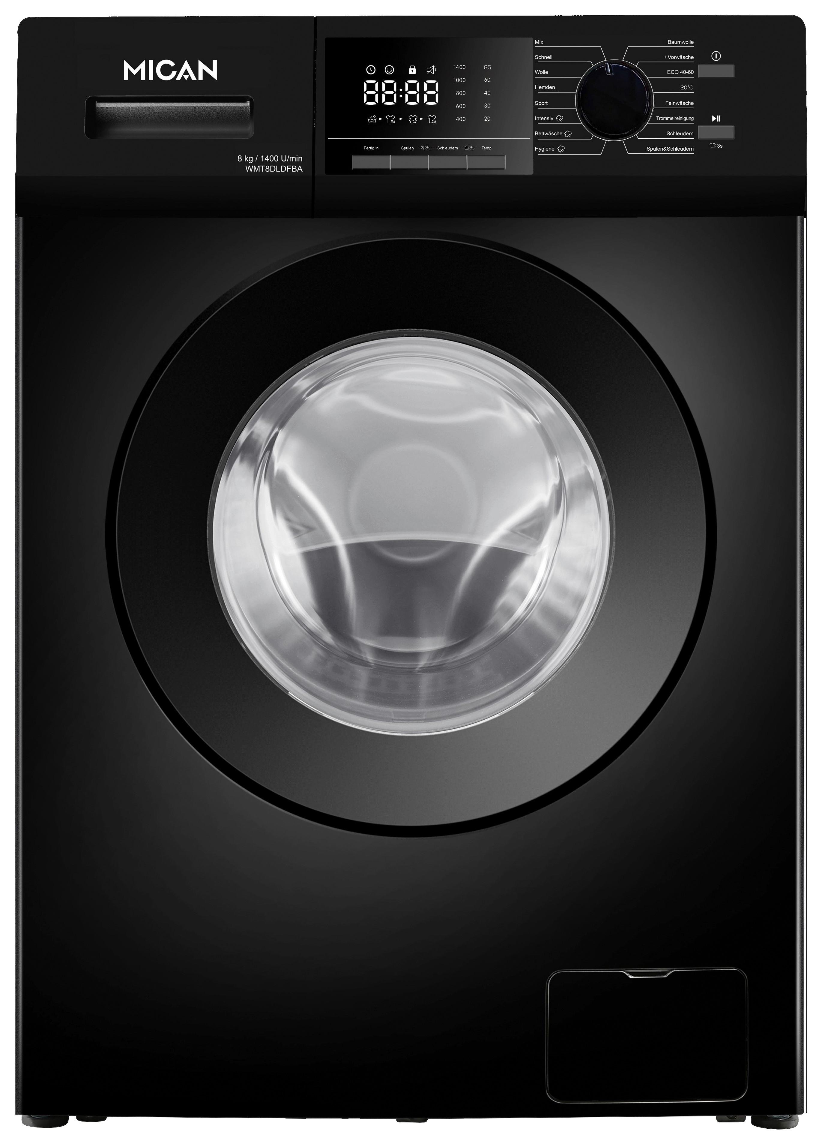 Waschmaschine WMT8DLDFBA - Schwarz, Basics, Metall (52/59,5/85cm) - Mican