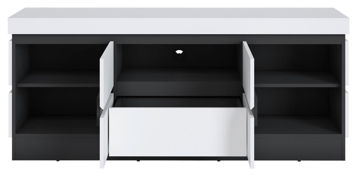 Tv Komoda Campania - bijela/antracit, Trend, drvni materijal/plastika (160,8/68/45cm) - Modern Living