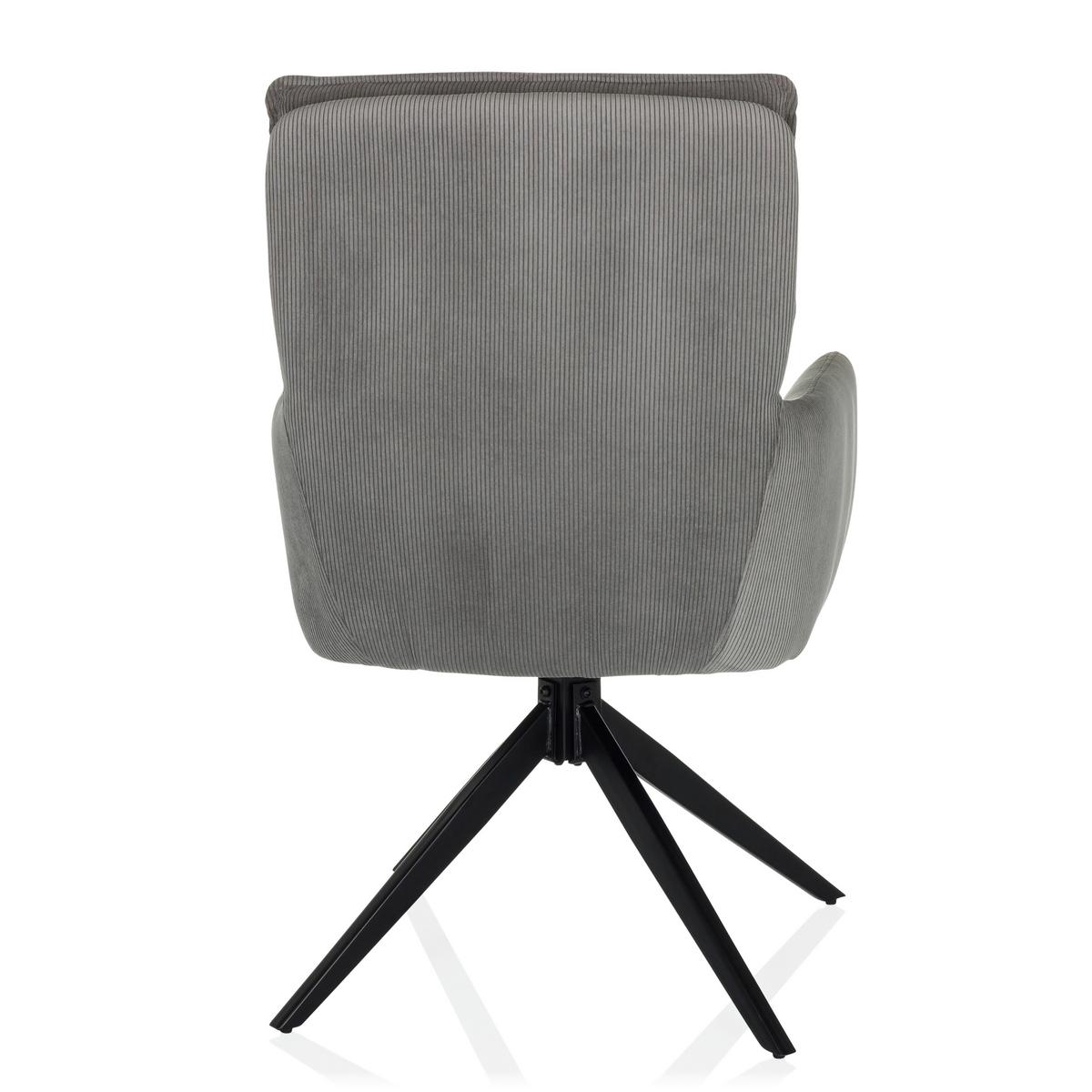 Naslanjač Tarugo, Siva - siva/črna, Moderno, kovina/tekstil (58/94/60cm) - MID.YOU