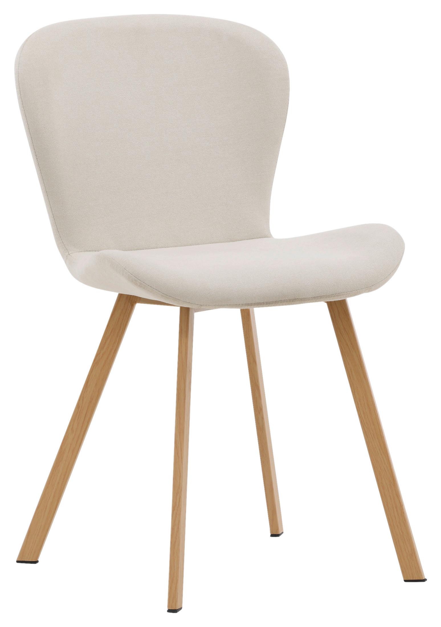 STUHL-SET LILJA - Hellbraun/Beige, Design, Kunststoff/Textil (48/80/50cm) - Livetastic