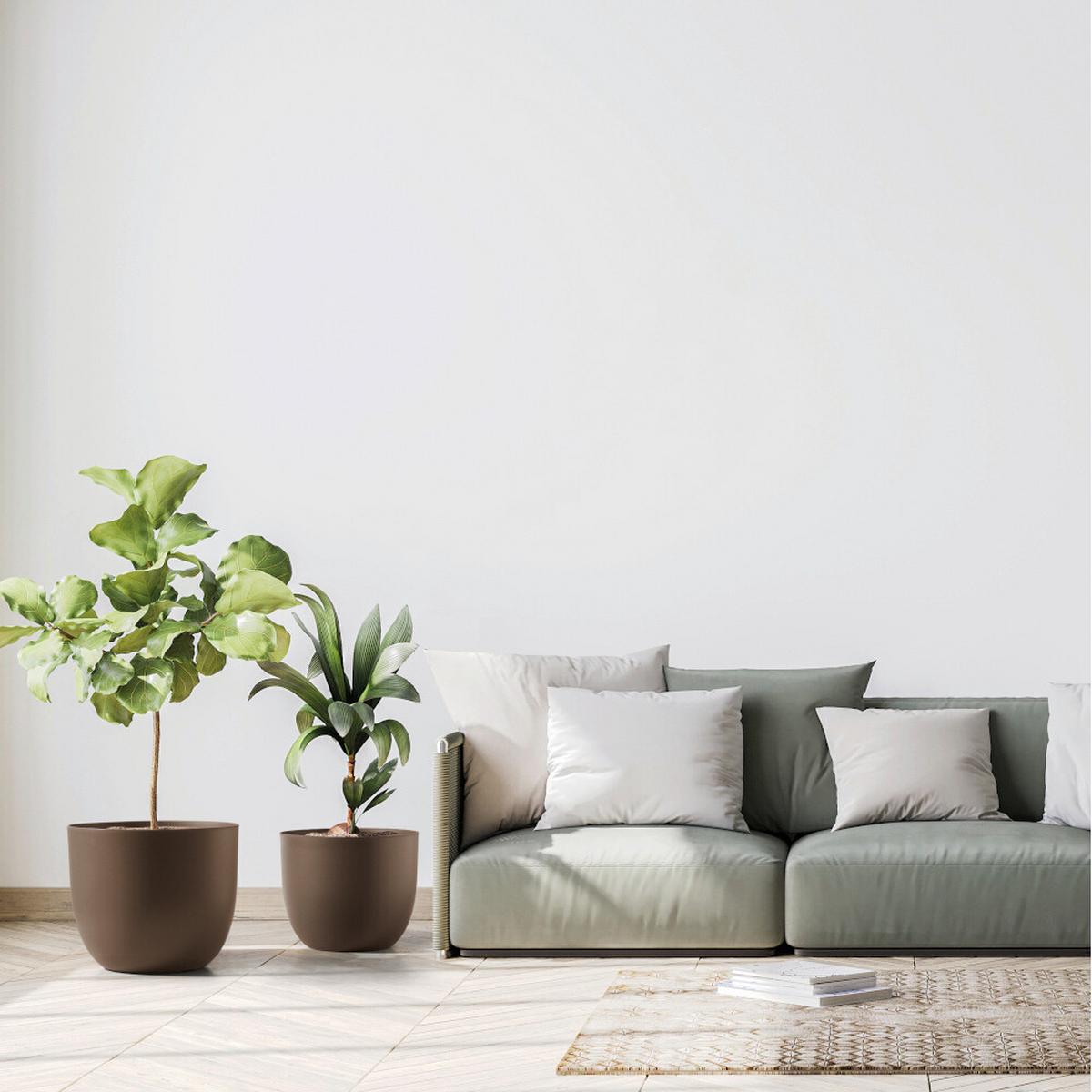 Übertopf Rotbraun matt - Rotbraun, Basics, Kunststoff (40/32,5cm)