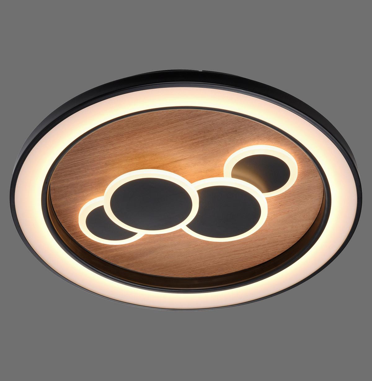 LAMPA SUFITOWA LED 6284-79 ELIZA - Natur, drewno (60/60/8cm) - Paul Neuhaus