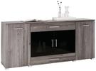 Sideboard in Lärchefarben - Chromfarben/Silberfarben, MODERN, Holzwerkstoff/Kunststoff (180/81/45cm) - Premium Living