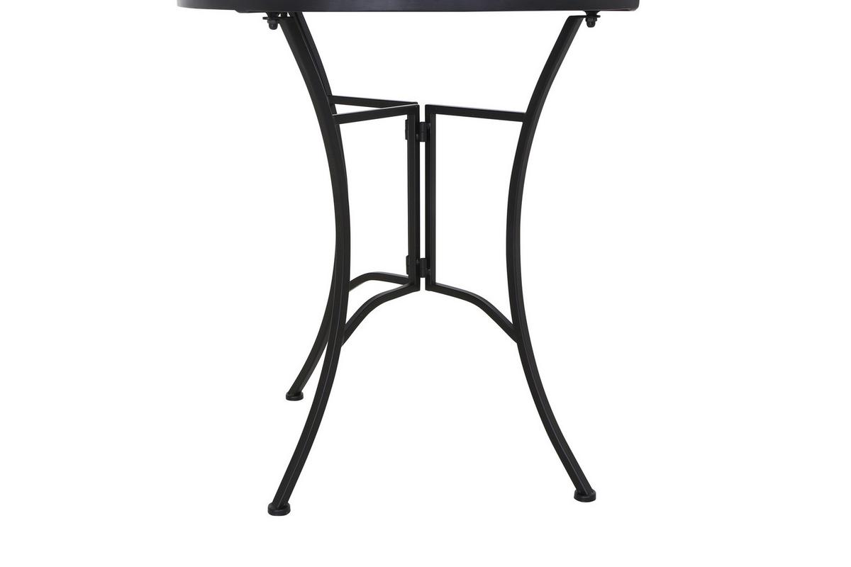 Gartentisch Mosaik ca. 35,5x70x71 cm klappbar - Schwarz, KONVENTIONELL, Keramik/Metall (35,5/70/71cm) - Siena Garden