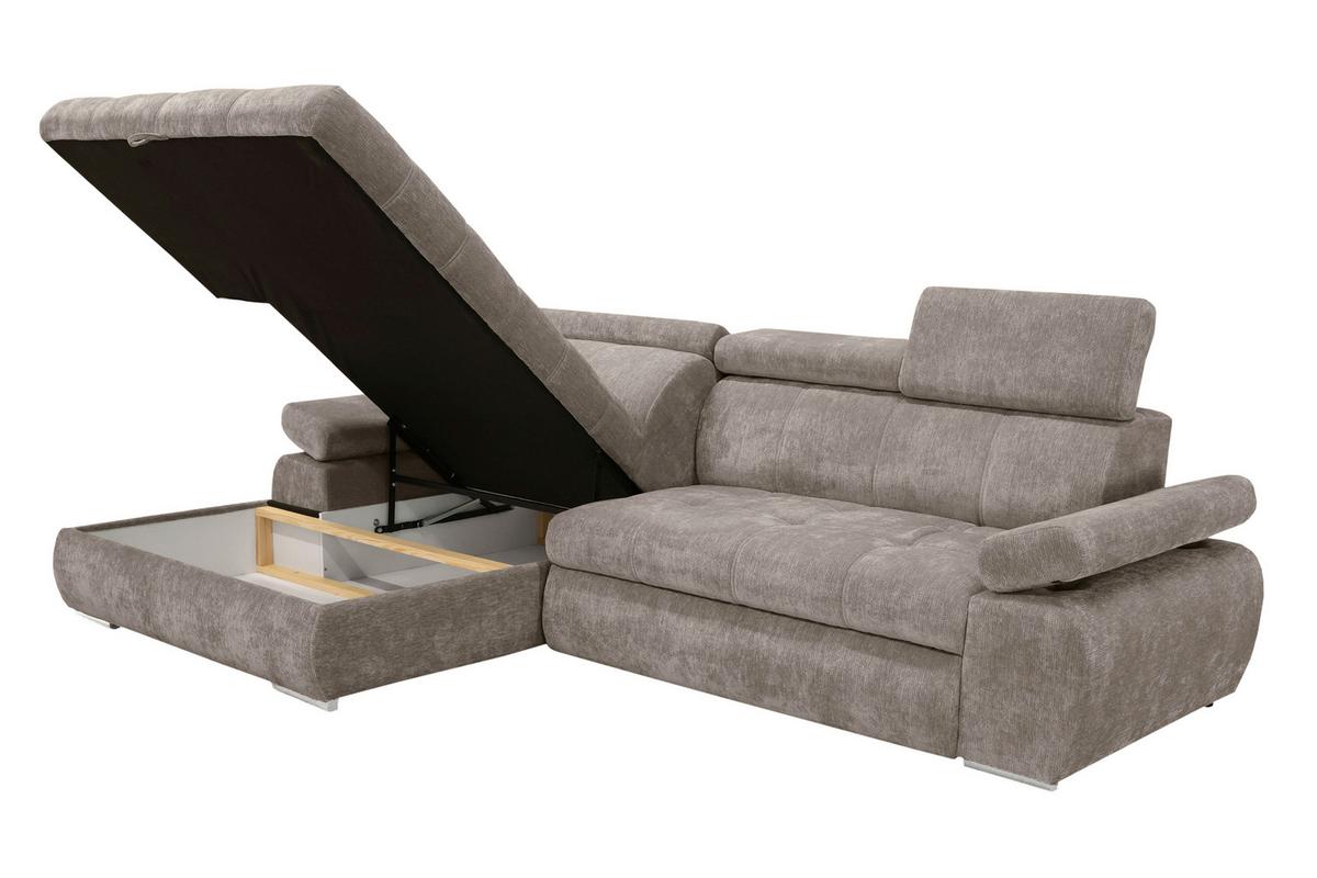 Kutna Garnitura Vegas - srebrne boje/taupe, Design, drvo/tekstil (173/294cm) - Modern Living