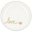 Dessertteller Gloria in Weiß/Gold - Goldfarben/Weiß, MODERN, Keramik (20,5cm) - MÖMAX modern living