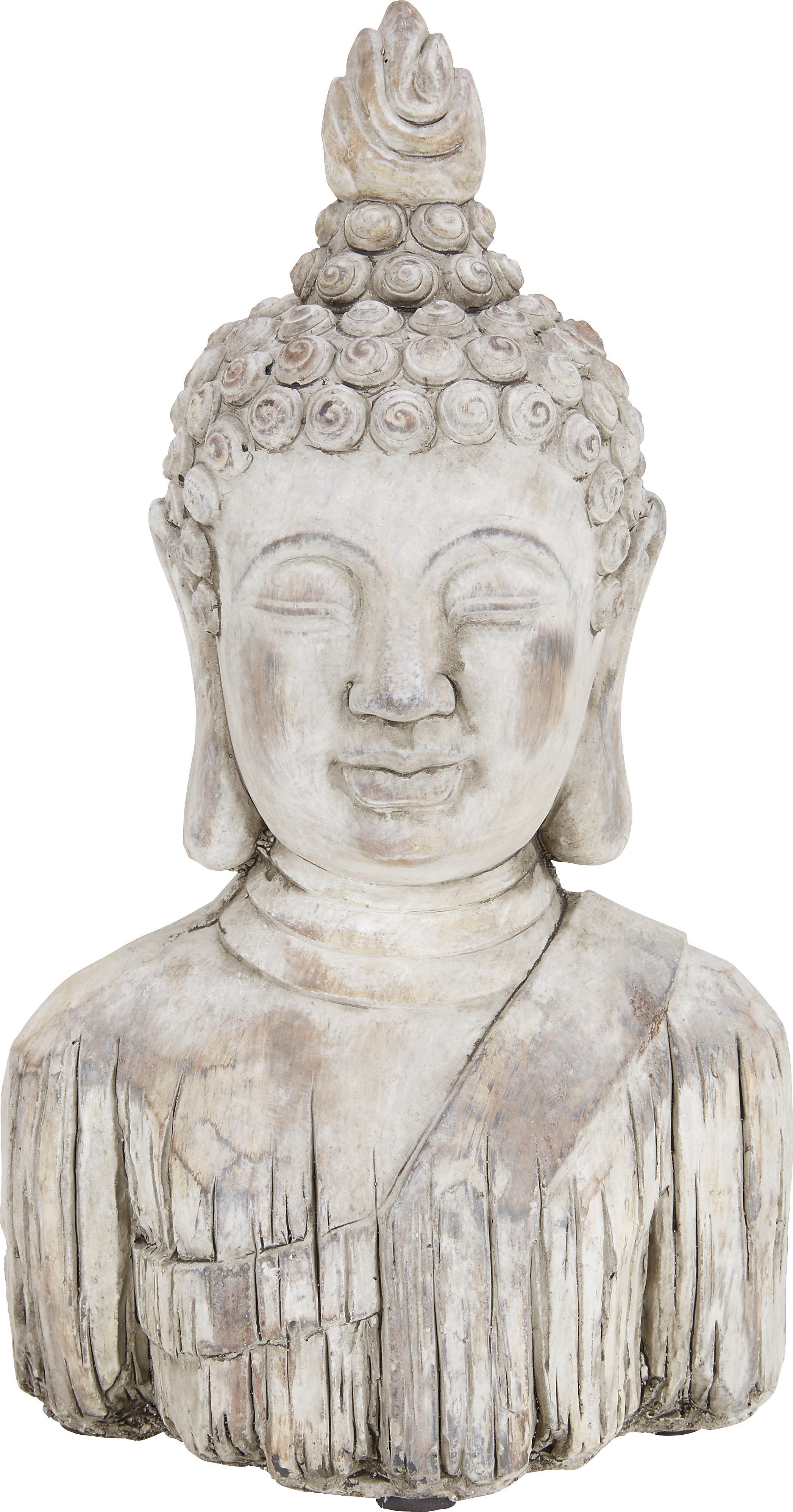 Buddha aus Stein - Braun, KONVENTIONELL, Stein (21,5/13/37cm) - Modern Living