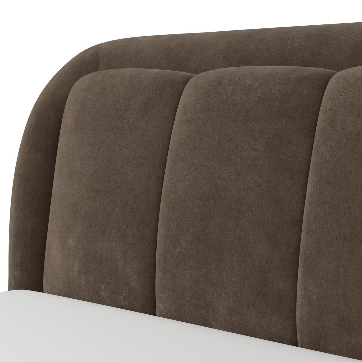 Polsterbett Anton Braun ca. 160x200 cm - Schwarz/Braun, MODERN, Holz/Textil (160/200cm) - Bessagi Home