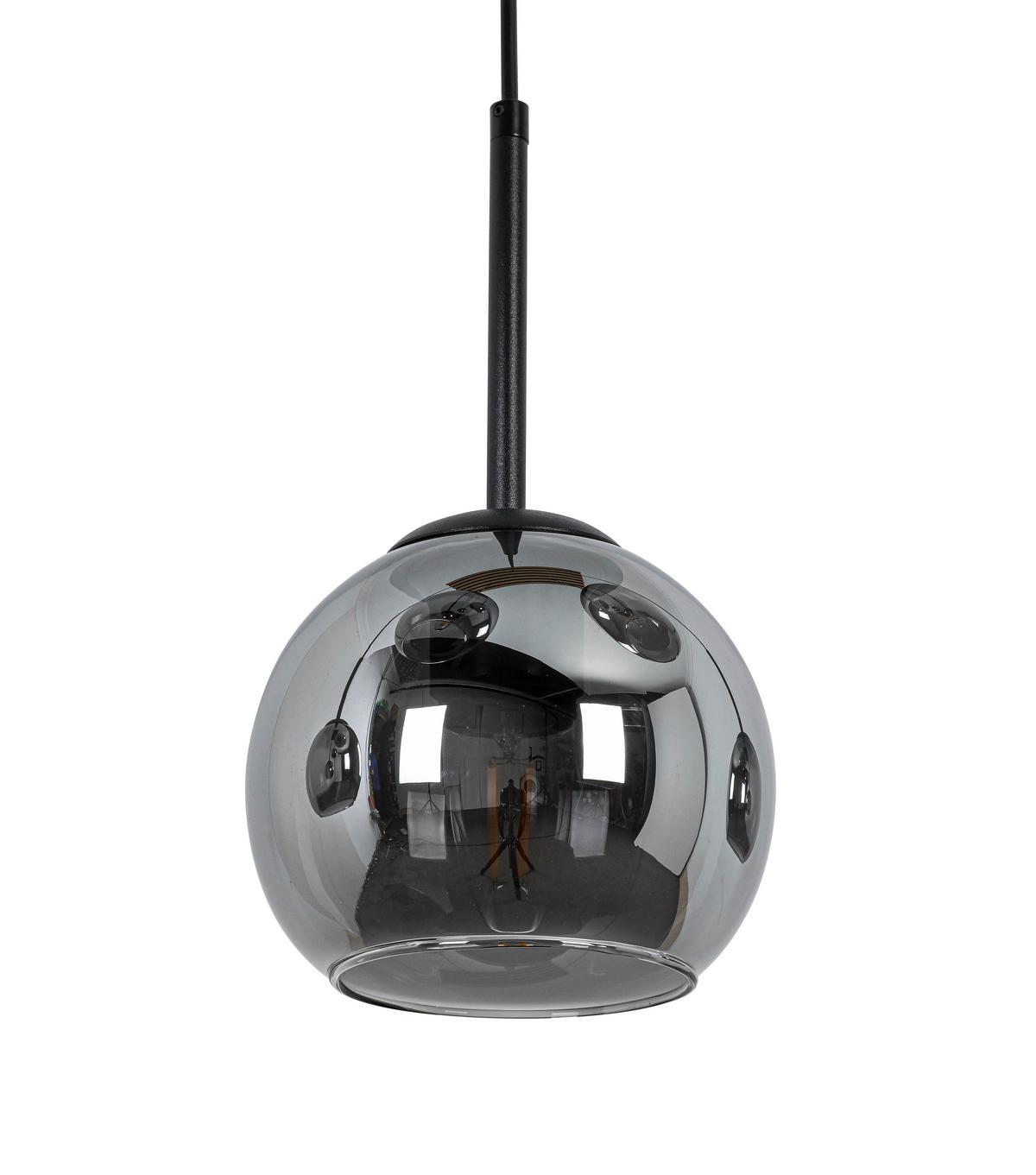 Hängeleuchte Panela Schwarz/Eichefarben max.25Watt - Chromfarben/Eichefarben, Modern, Glas/Holzwerkstoff (75/28,5/120cm) - Mömax