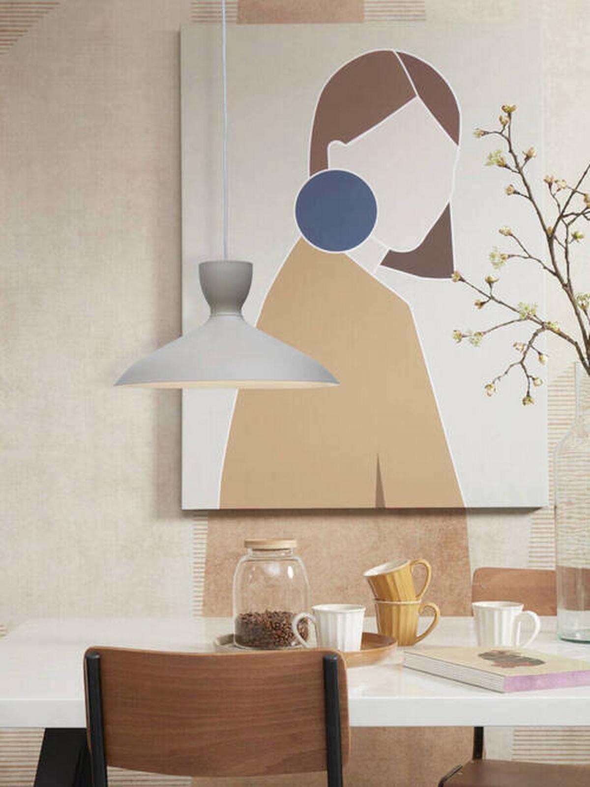 Függőlámpa Hanover/h40/lg - világosszürke, Trend, fém (40/22cm) - It's about Romi