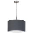 Hängeleuchte max. 60 Watt 'Pasteri' - Grau/Nickelfarben, MODERN, Textil/Metall (38/110cm) Hängeleuchte max. 60 Watt 'Pasteri' - Grau/Nickelfarben, MODERN, Textil/Metall (38/110cm)
