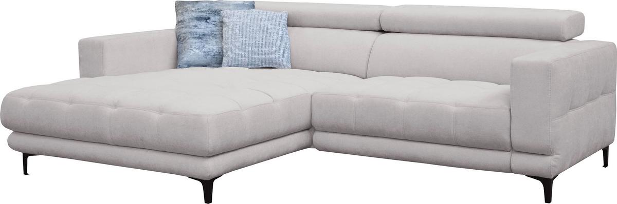 Sarokkanapé Aspen - szürkésbézs, Konventionell, faalapú anyag/textil (192/264cm)