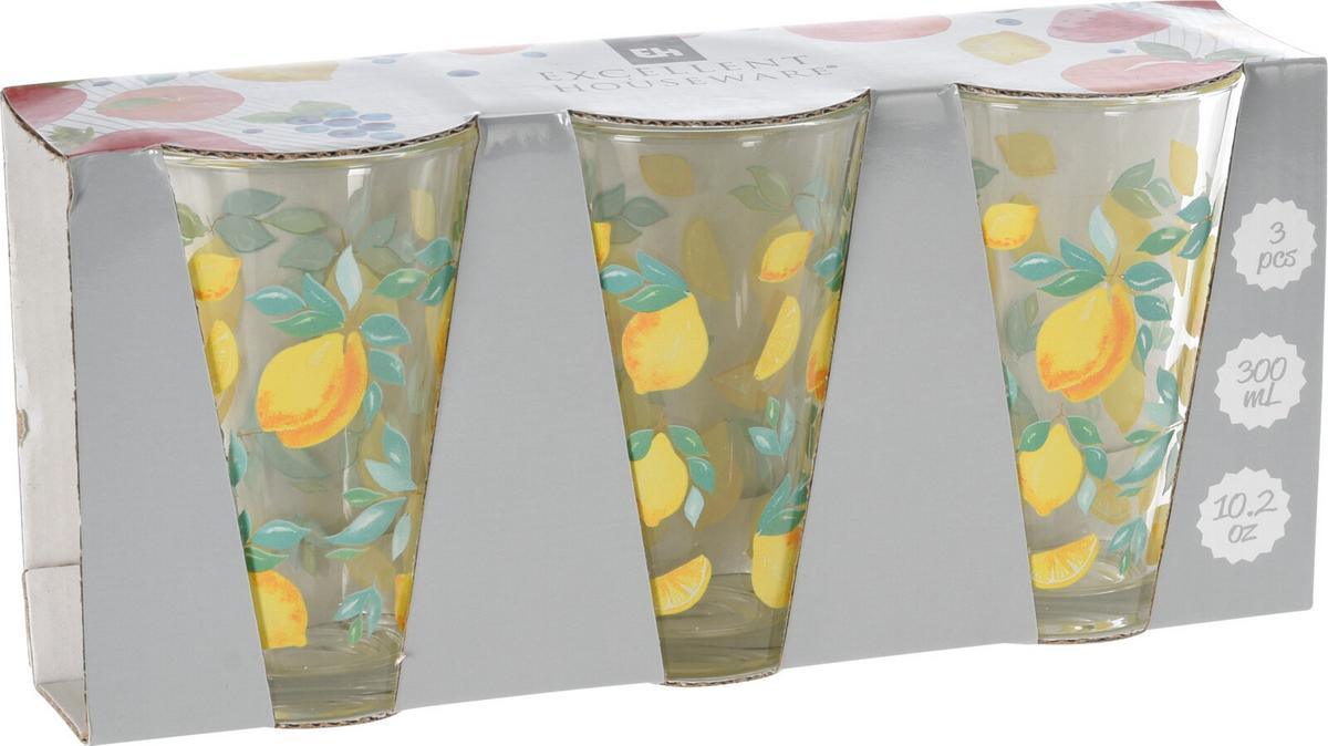 Pohárkészlet Fruitglass - Üveg (7,9/12,5cm)