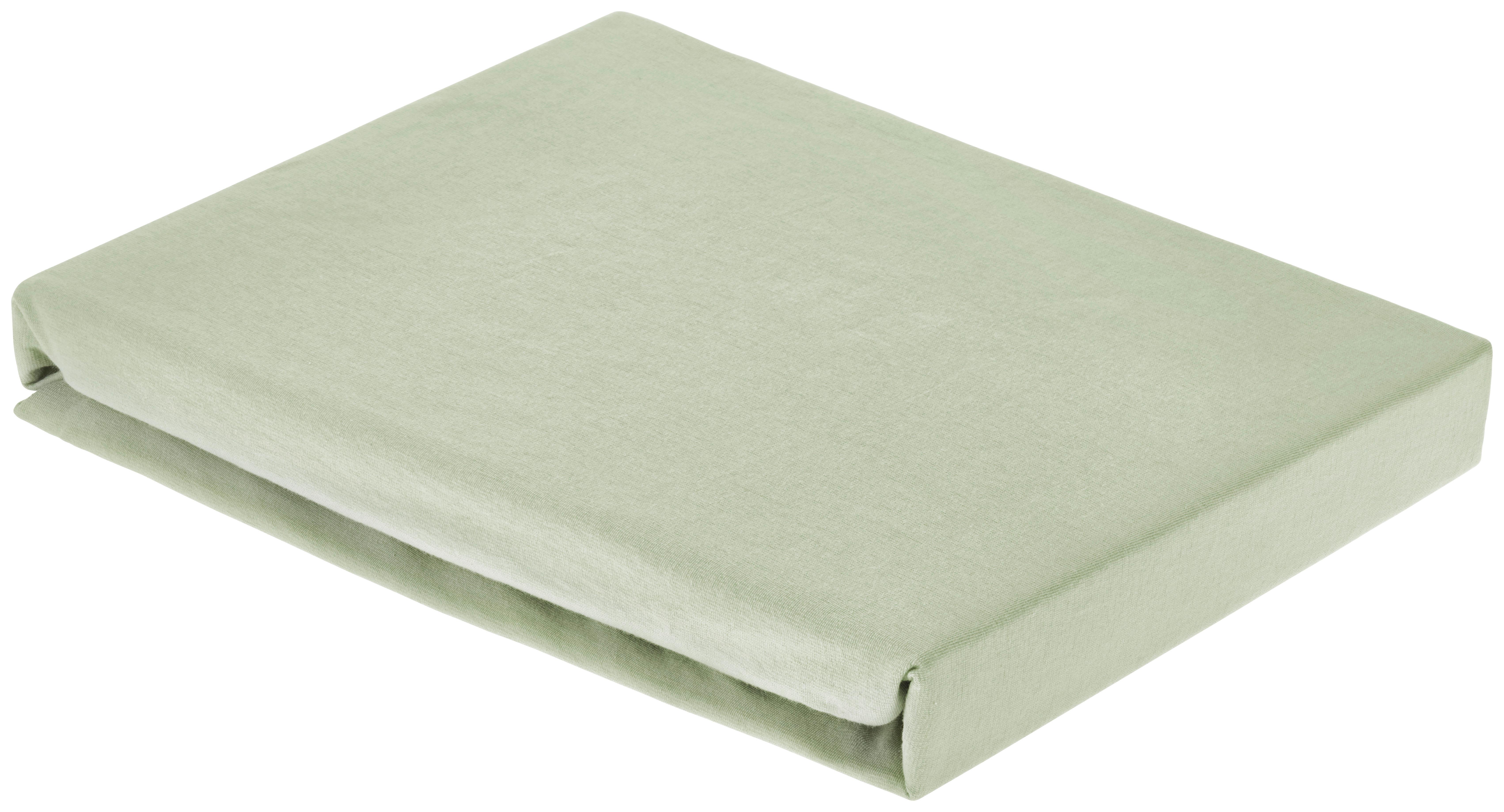 Cearșaf cu elastic boxspring Elasthan - verde, textil (100/200cm) - Premium Living