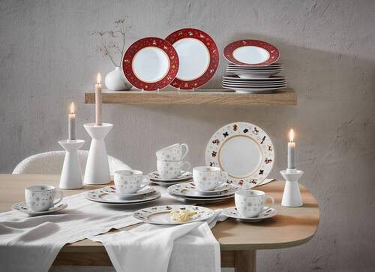 ZASTAWA STOŁOWA CHRISTMAS TOYS - czerwony, Konventionell, ceramika - X-Mas