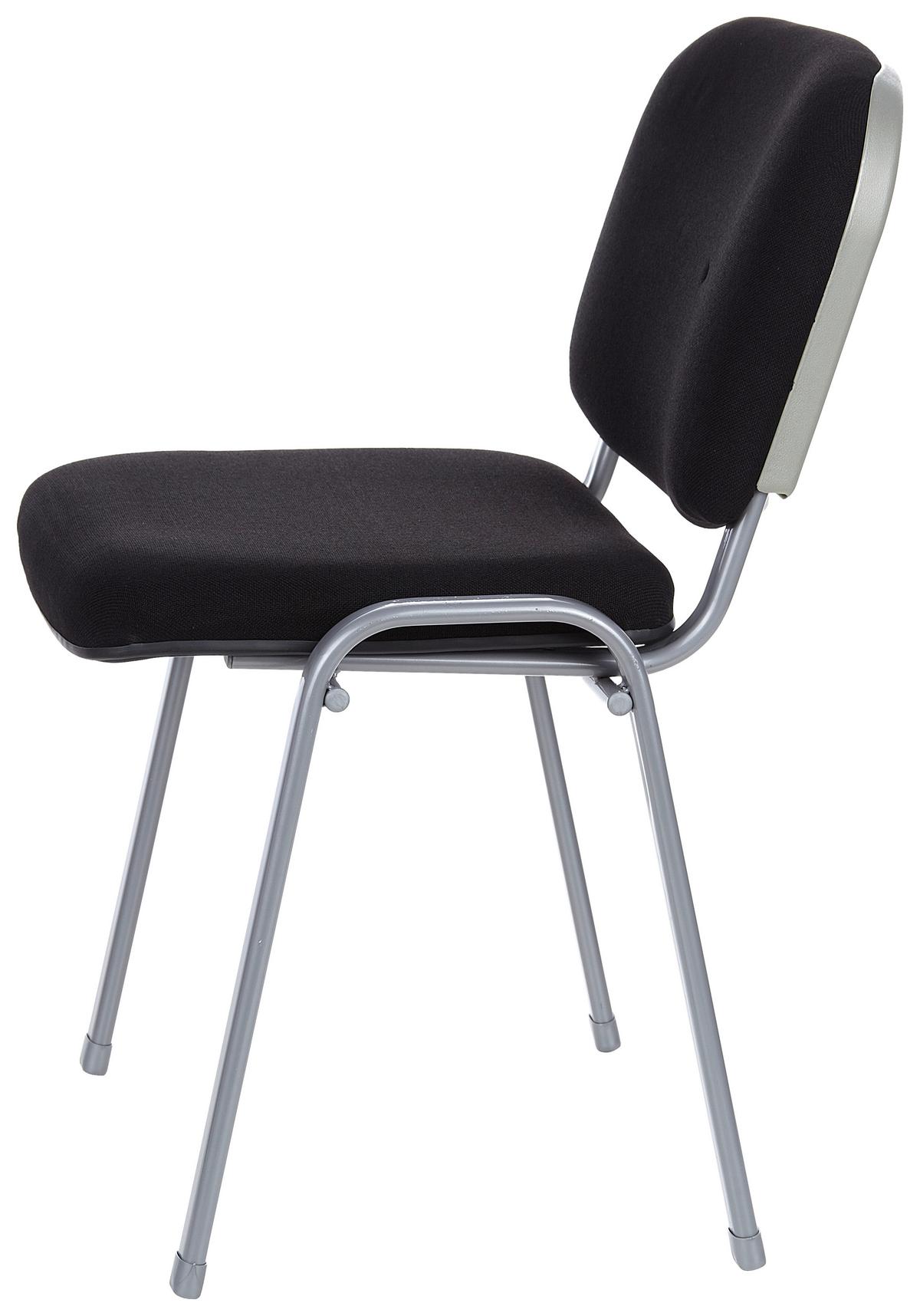 Konferenčni Stol Xt 600, Črna - srebrne barve/črna, Basics, kovina/tekstil (58/84/48cm) - MID.YOU