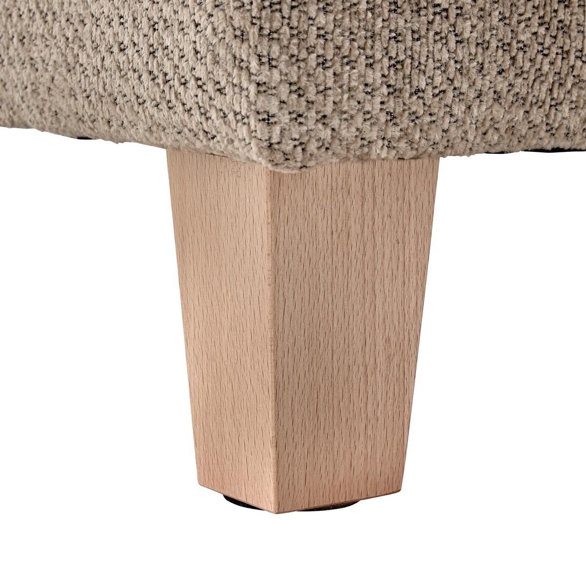 Wohnlandschaft Palermo Beige - Beige/Buchefarben, MODERN, Holz/Textil (306/69-94/203cm) - Mömax